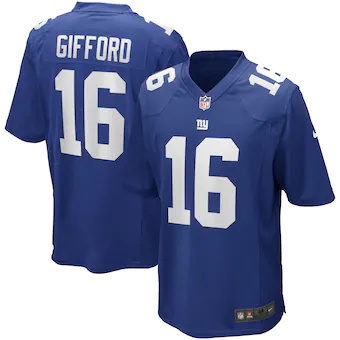 mens nike frank gifford royal new york giants game retired 